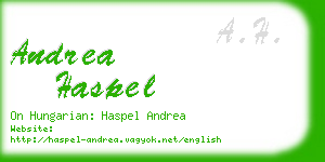 andrea haspel business card